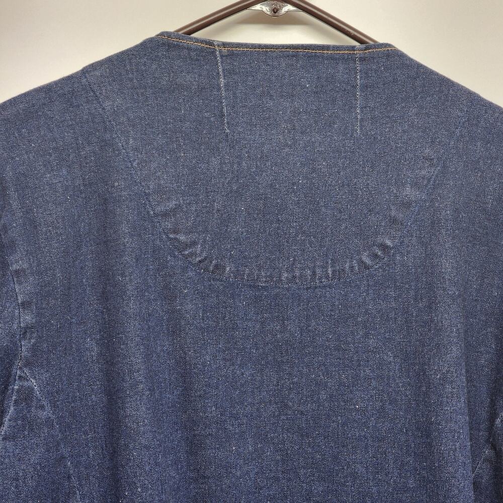 Suzanne Somers Collection Blue Jean Jacket Size 1X Embroidered Floral Rhinestone - Picture 5 of 12